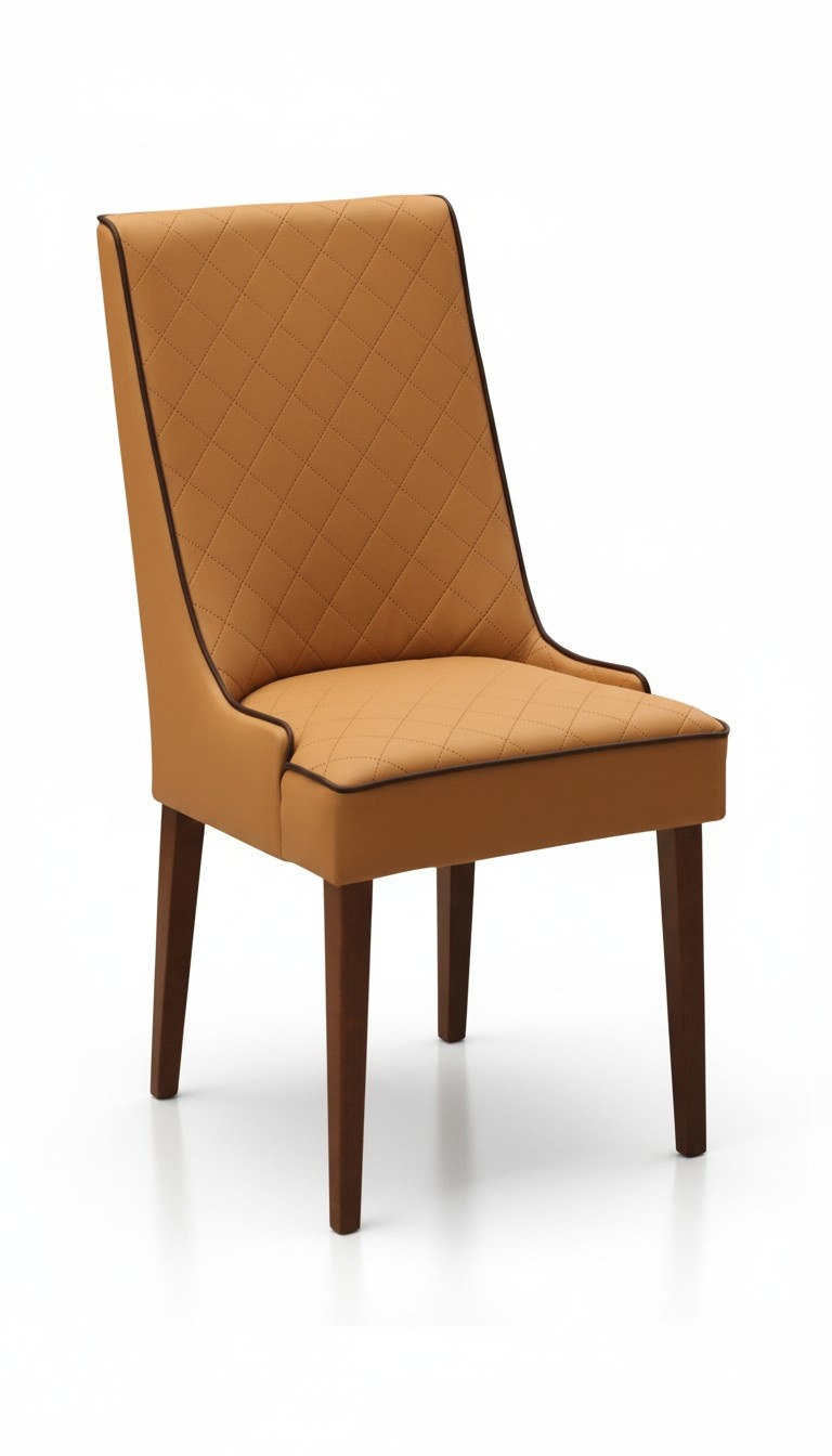 Set 8x designer chair leather armchair upholstered chairs gastro dining room wood leather