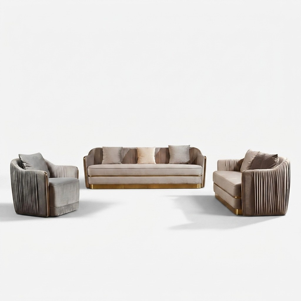 Set Couch Upholstery Leather Sofa Couches Upholstery Seat 3+2 Designer Sets