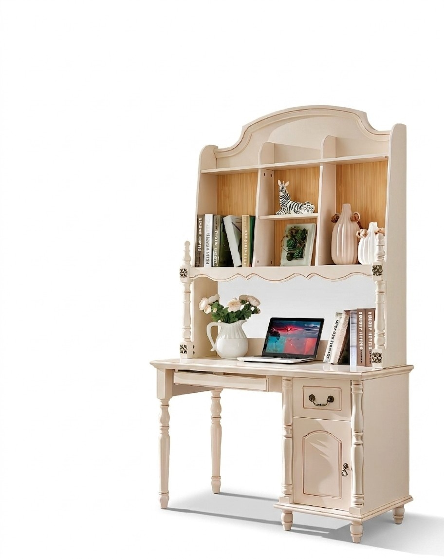 Set desk cabinet + armchair office table with drawers PC table 2 pcs.