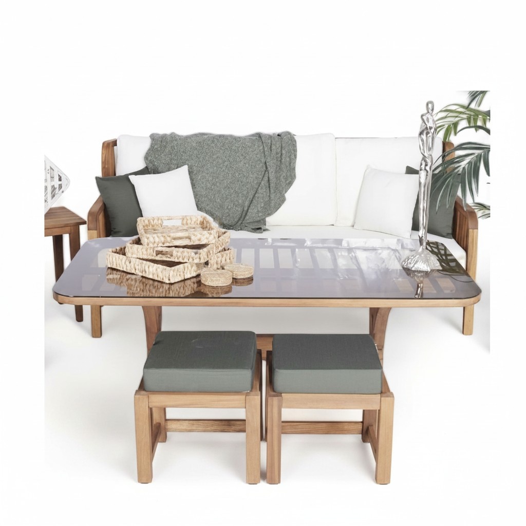 Garden furniture set sofa 3-seater seating furniture dining table wooden table patio furniture