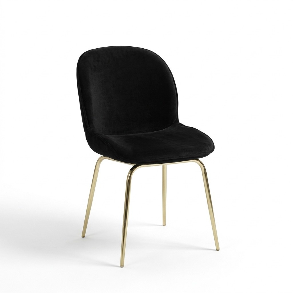 Set group black chairs 4x chair set textile upholstery seat stainless steel