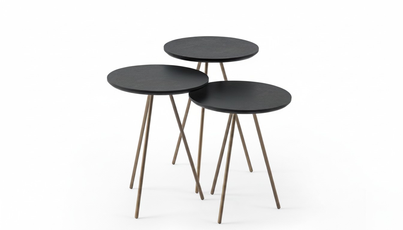 Living room table set 3x side tables side furniture coffee tables small table