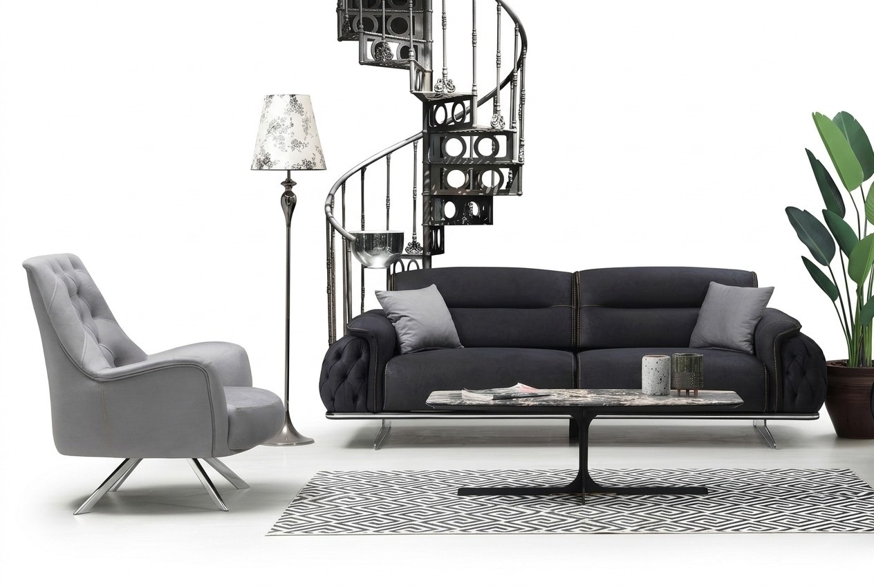 Sofa set 3+1 seater upholstered set luxury 2-piece living room furniture sofa