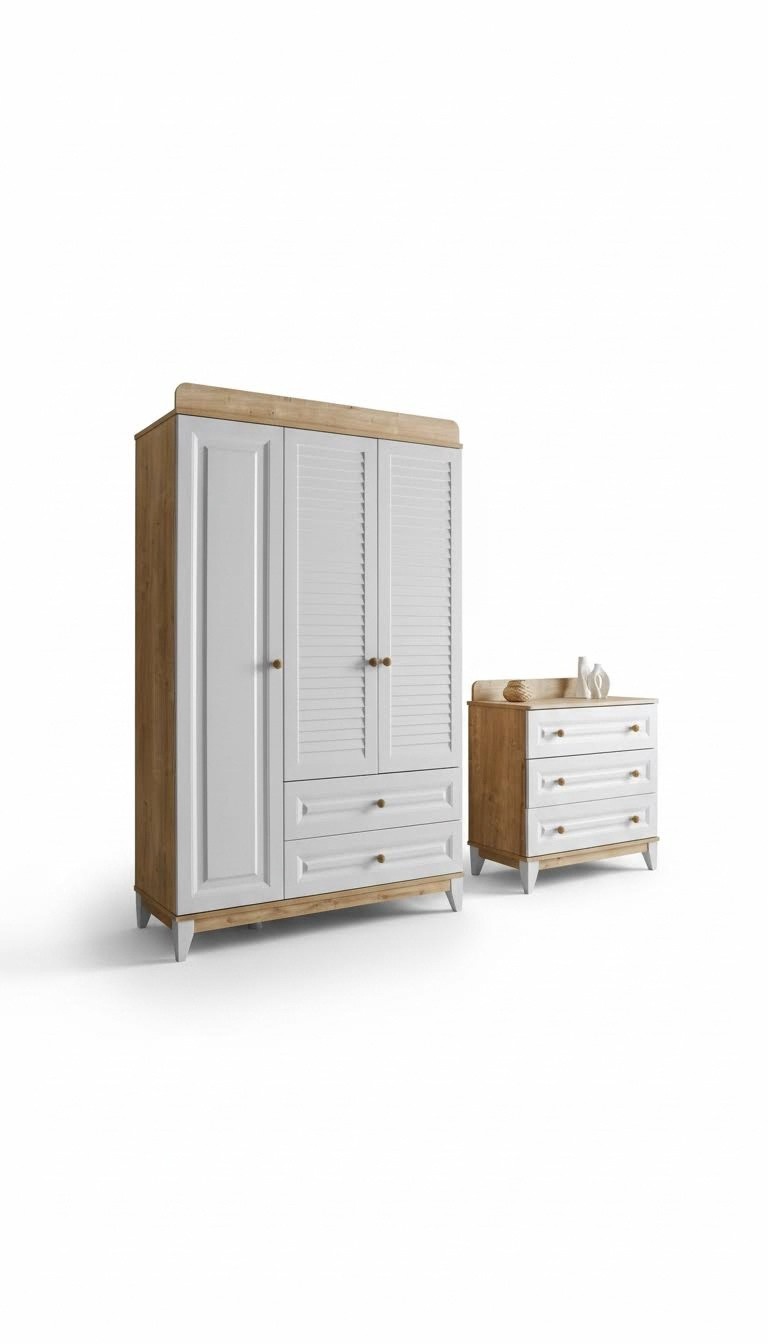 Set wardrobe dresser practical and stylish furniture for children\'s room