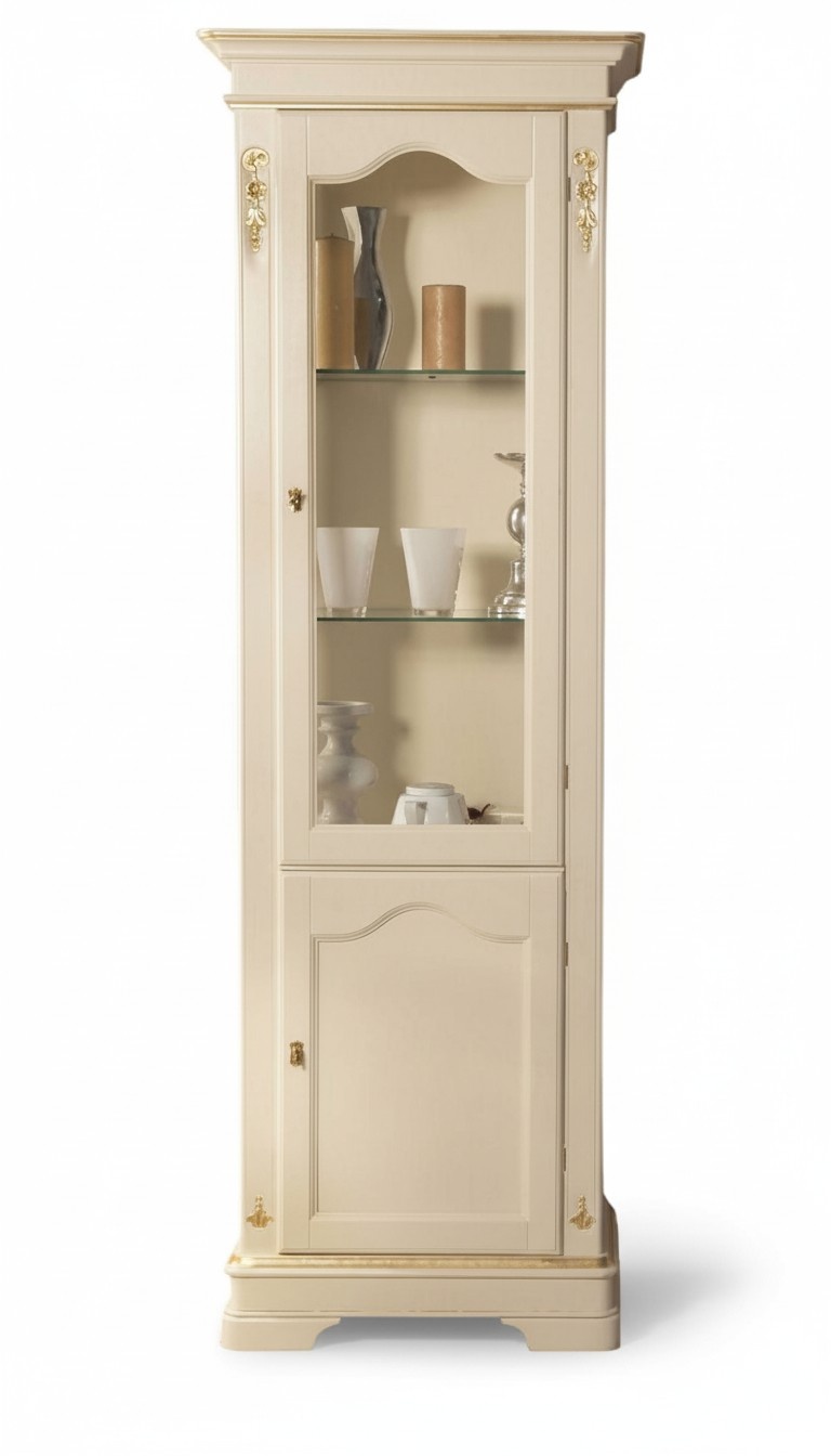 Showcase Design Glass Front Home Office Shelf Column Showcases Cabinet Art Deco