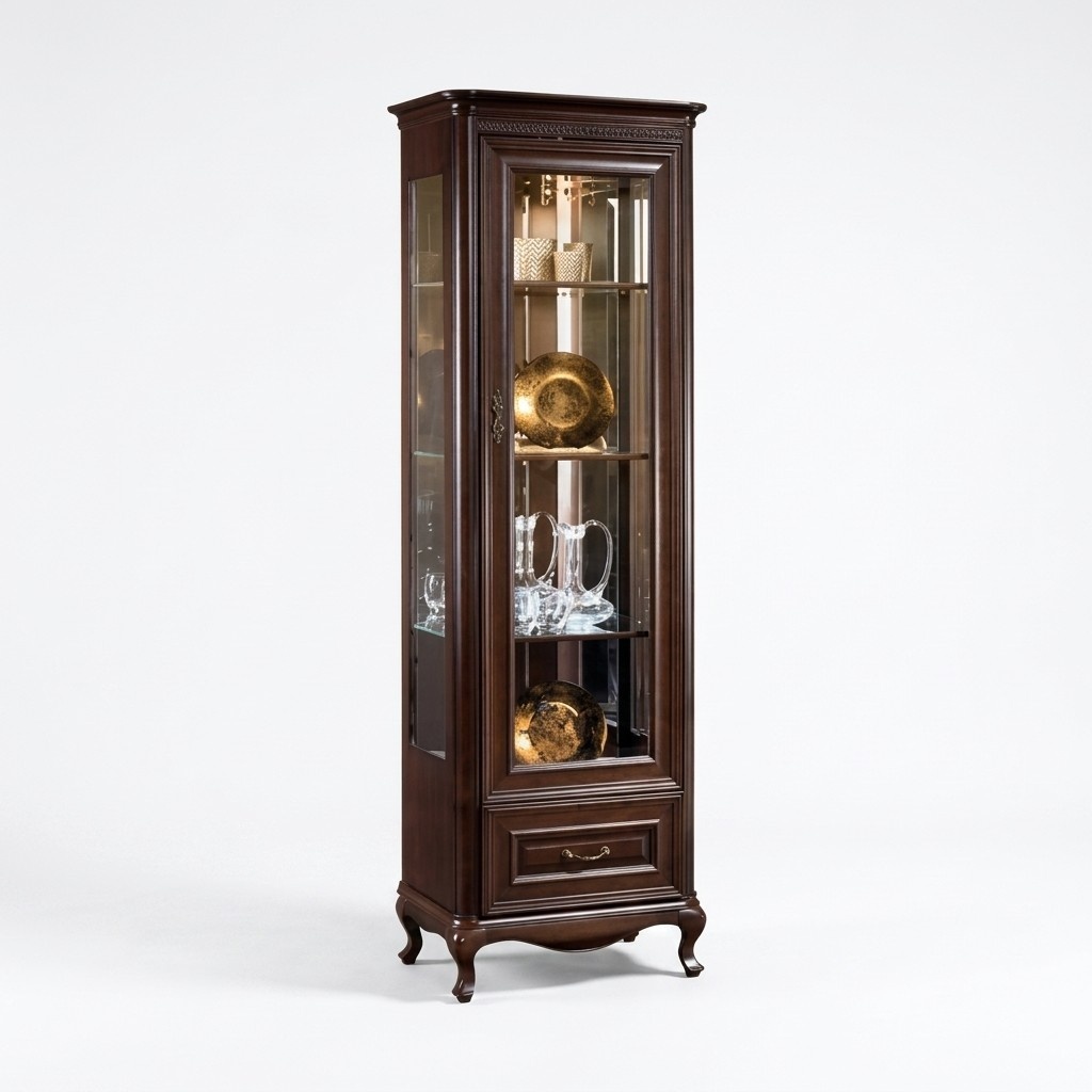 Display case, glass display case, glass cabinet, solid wood cupboard, high cabinet, cabinet display.