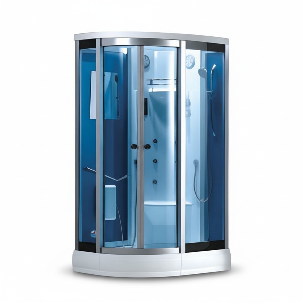 Shower box shower cabin comfort shower glass cabin shower space wellness shower 120x90 cm