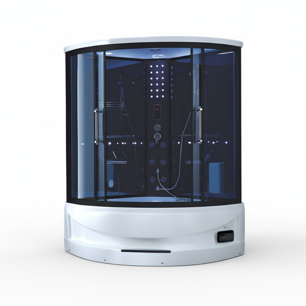 Shower cabin glass shower shower partition comfort shower glass cabin 140x140 cm