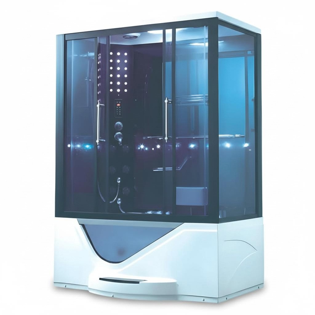 Hydromassage shower, massage shower cabin, design sauna, shower cabin 160x110 cm.