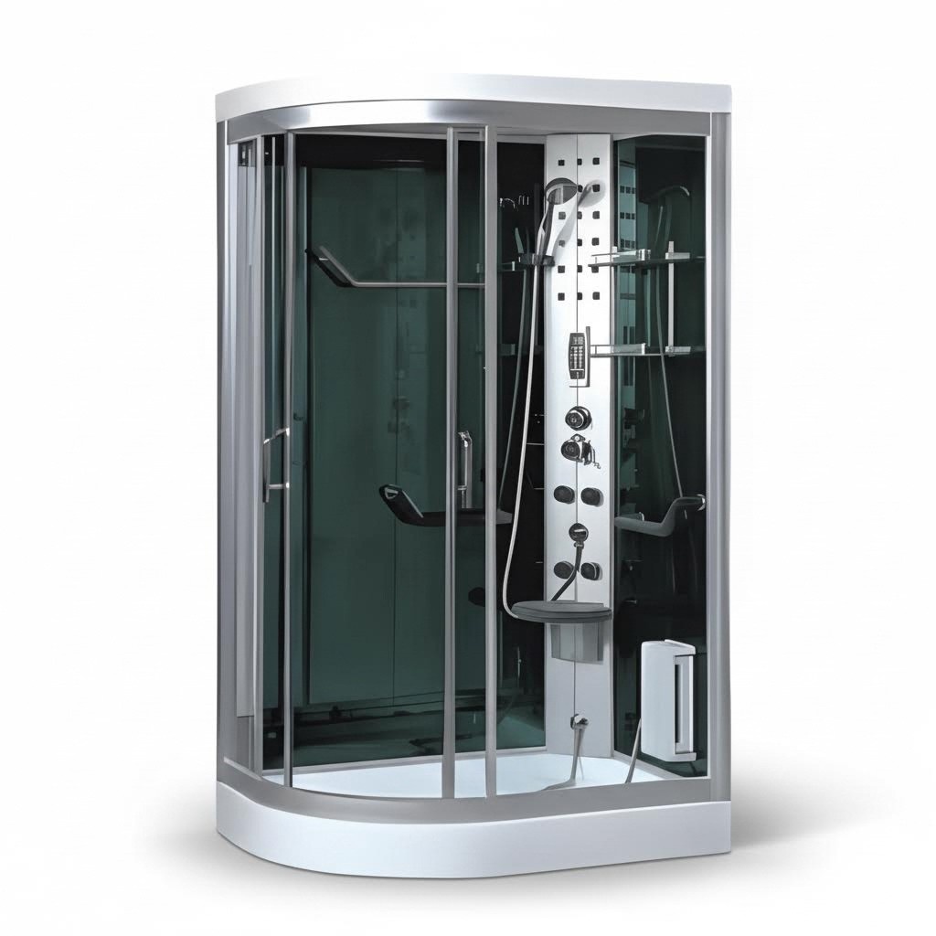 Luxury Shower Cabin Multifunctional Shower Wellness Shower Cabin 120x90 cm