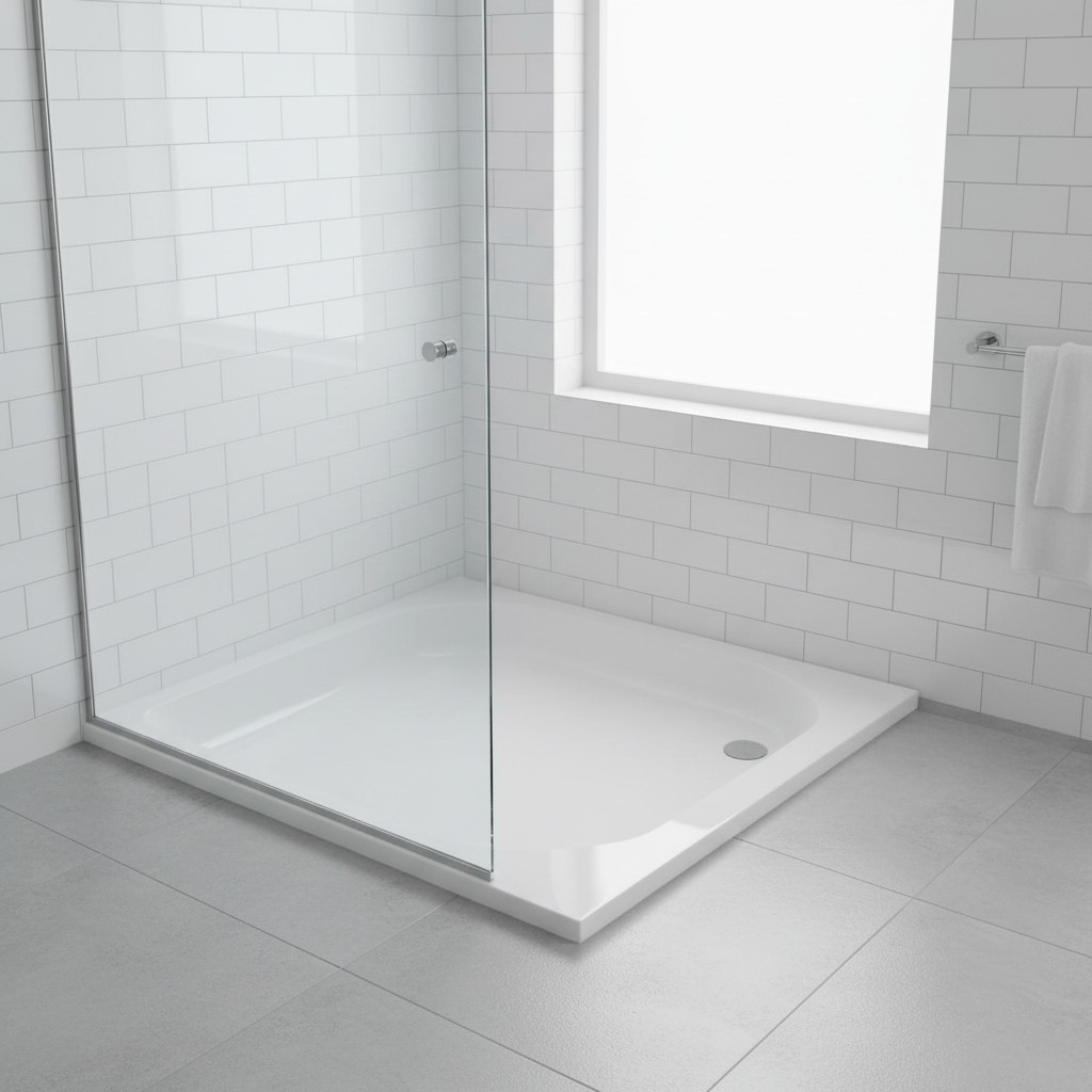 Shower tray acrylic tub shower tray flat waste set drain shower tray