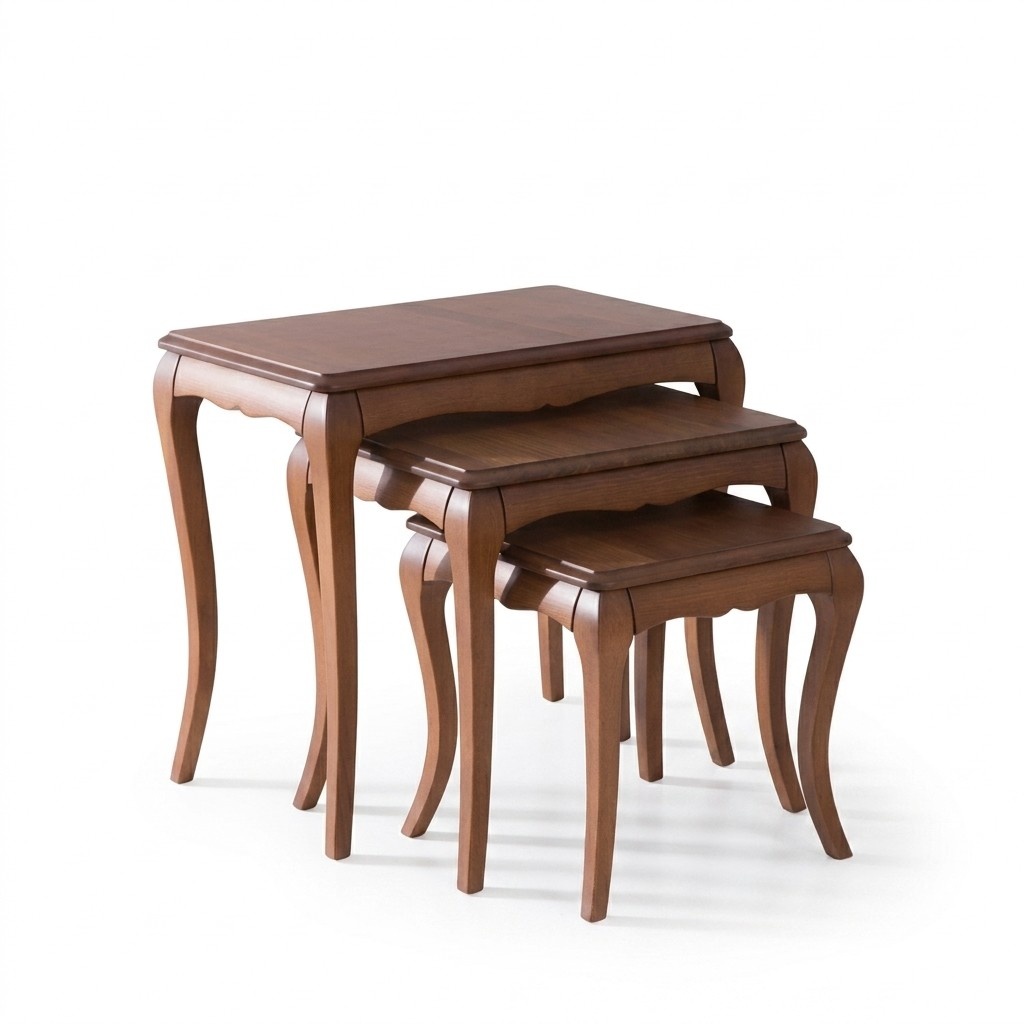 Side table 3х brown living room furniture material stainless steel design