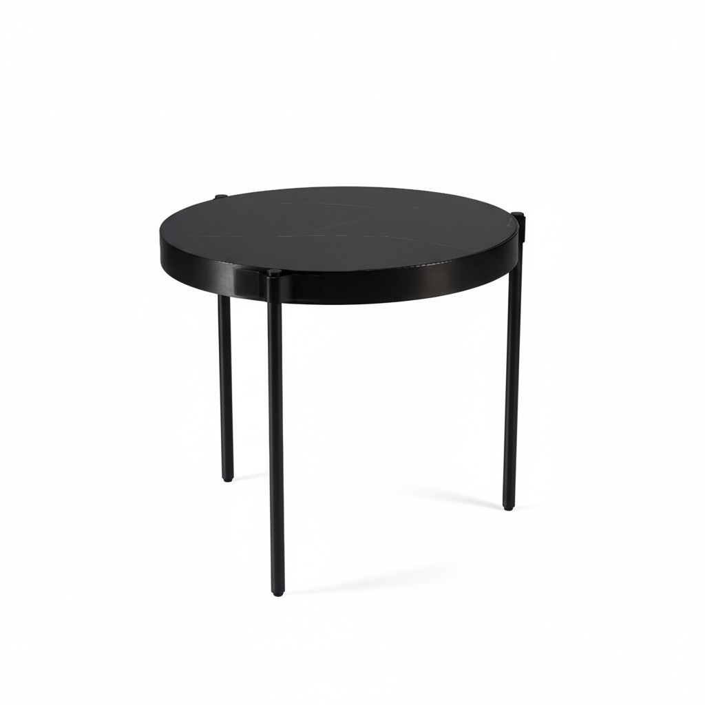 Side Table Black Luxury Coffee Tables Metal Design Elegant Living Room