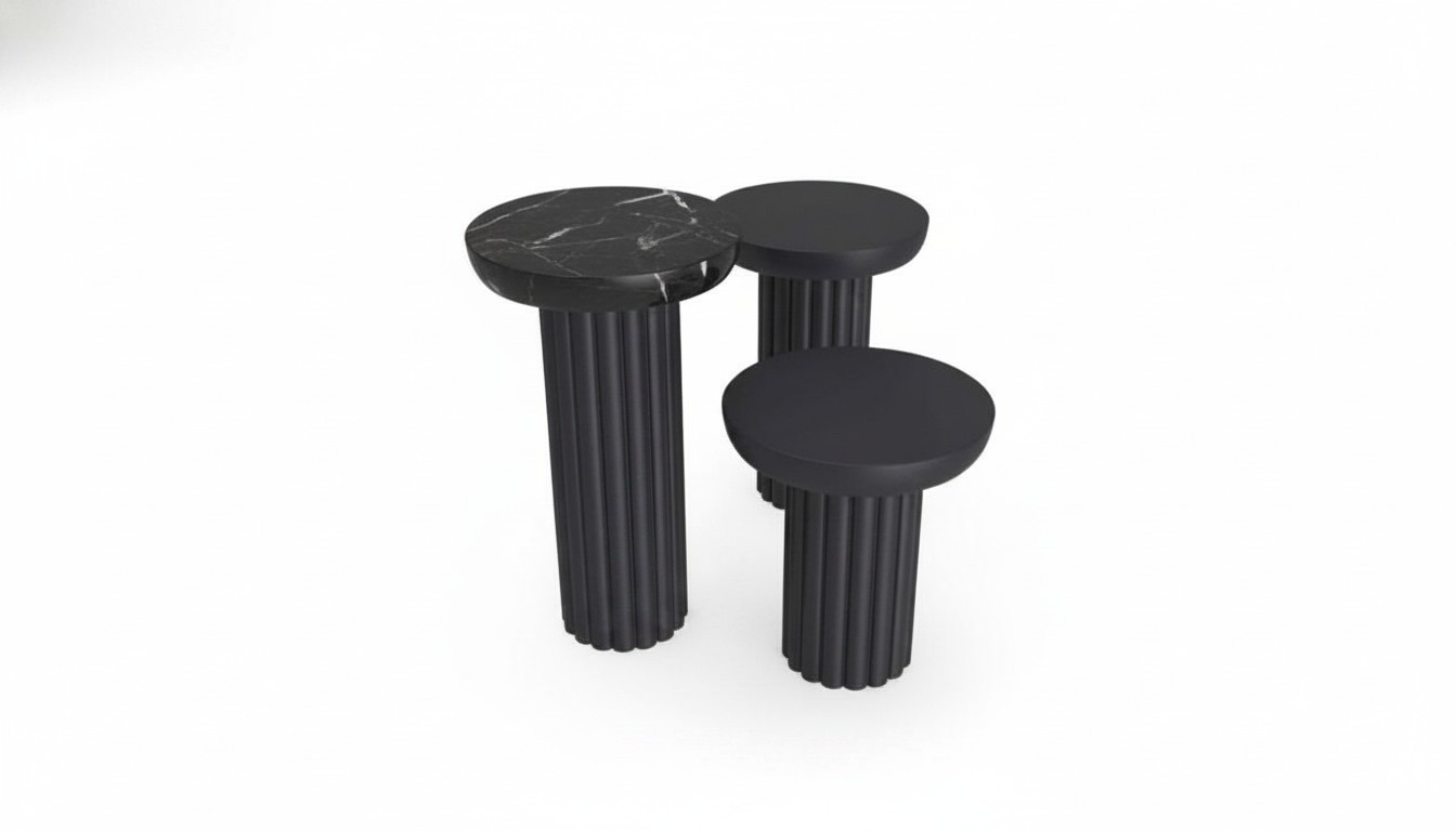 Side table living room luxury table design side tables black novelty