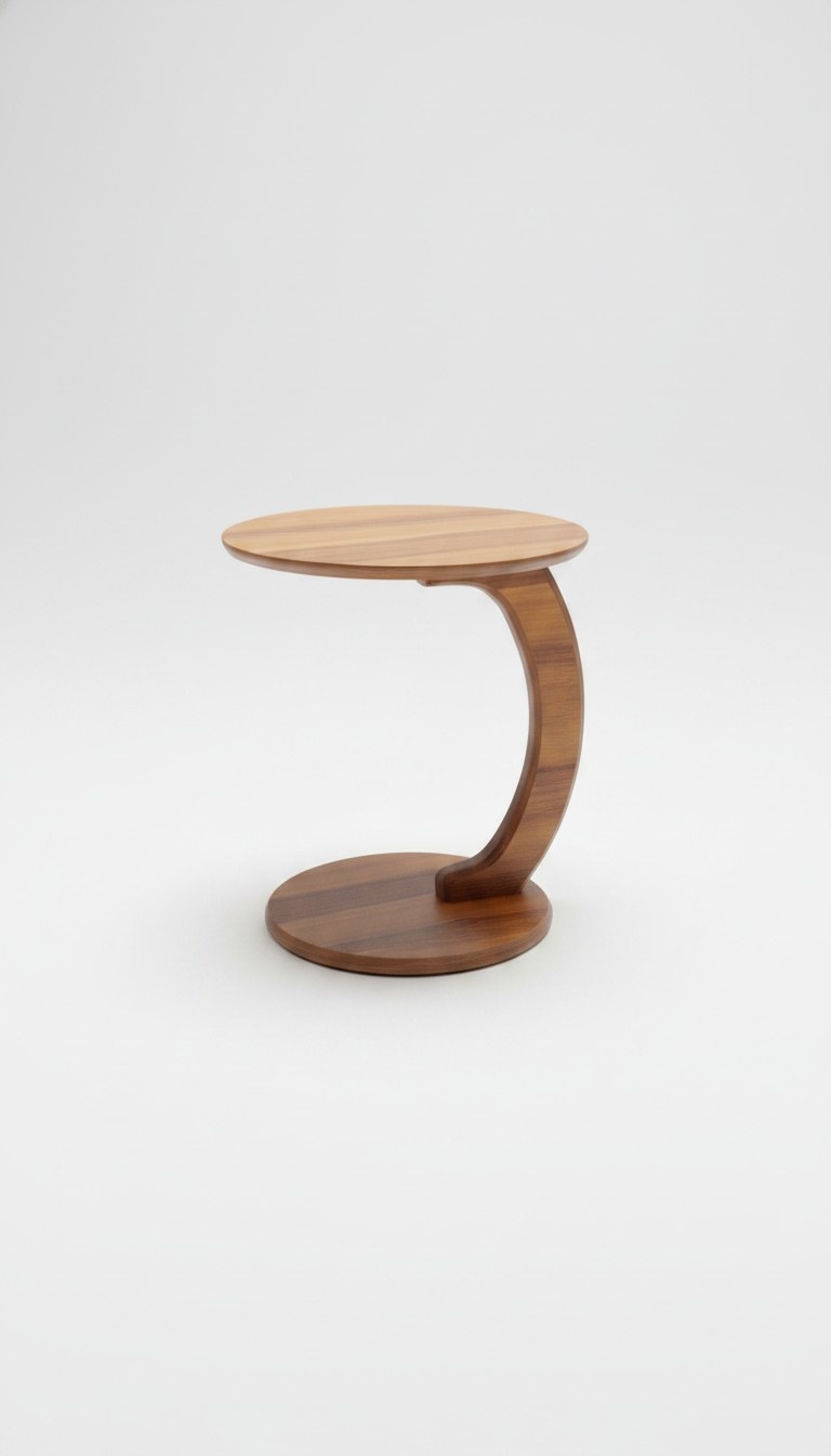 Side table made of high-quality MDF chipboard brown living room table