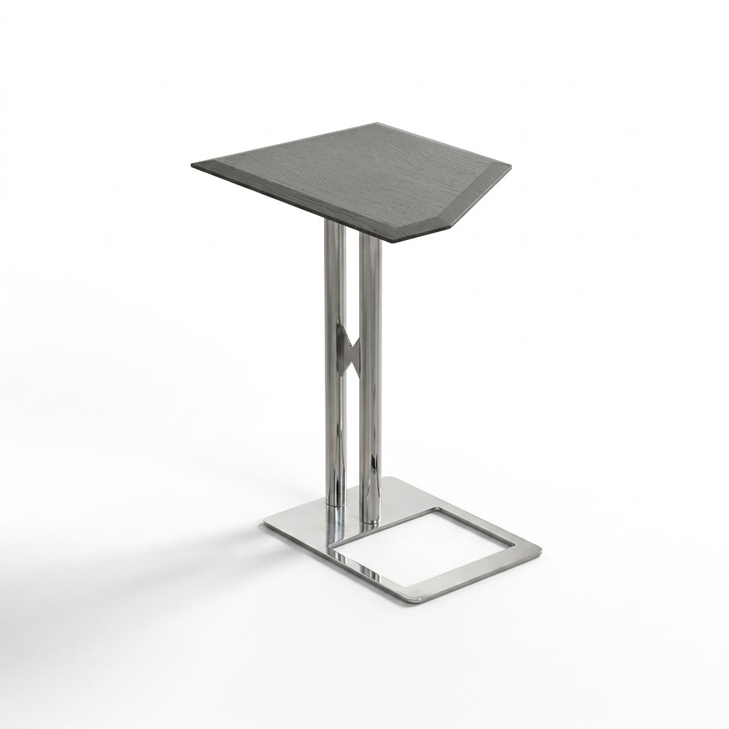 Side table coffee table living room stainless steel silver furniture