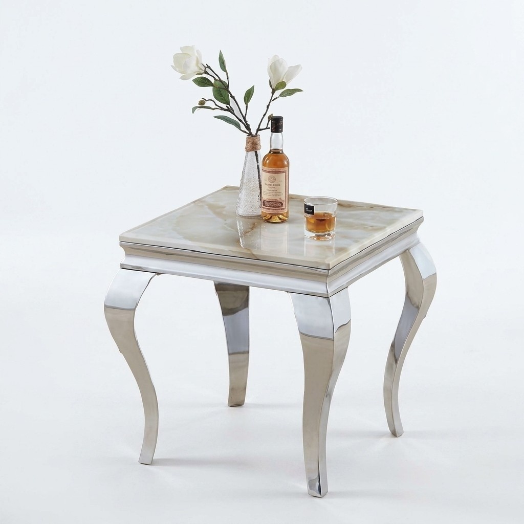 Side Table Coffee Table Living Room Design Stainless Steel Premium Furniture New