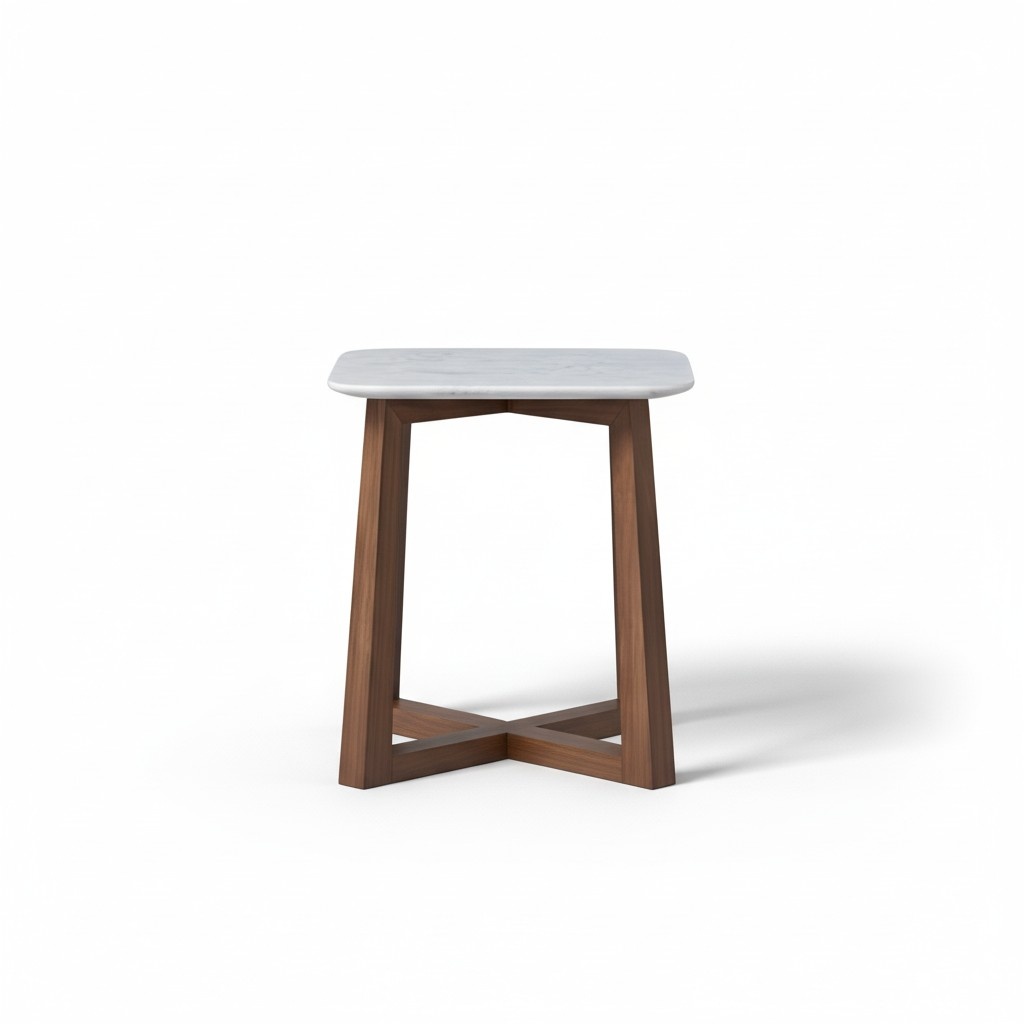 Side Table Designer Couch Tables Marble Real Wood Couch Sofa 35 cm Design