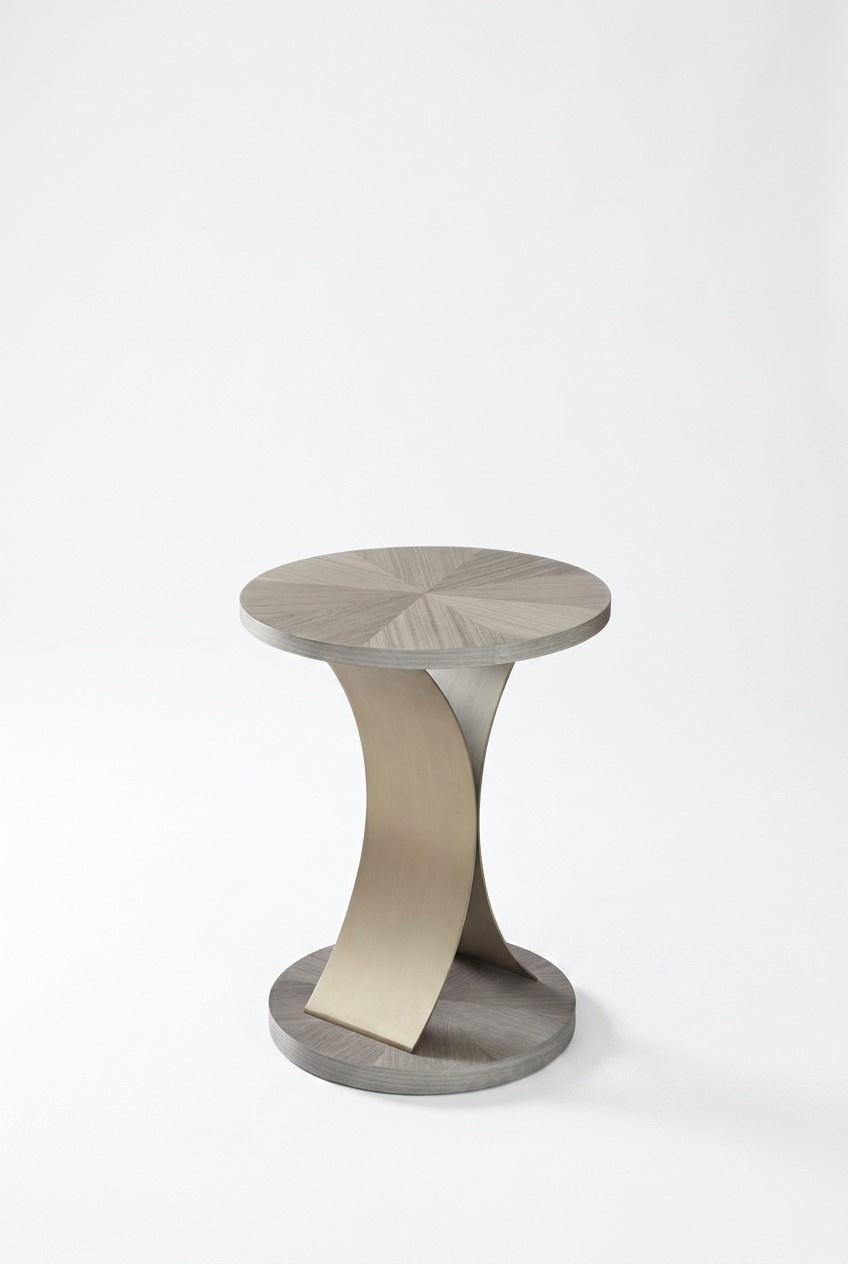 Modern style made of real wooden side round coffee table, italian furniture model- MH2747