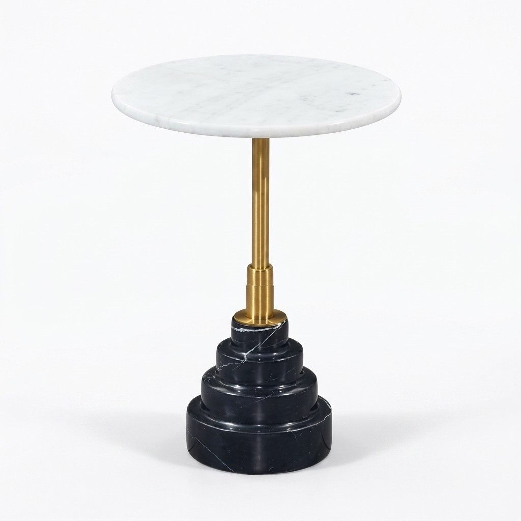 Side tables living room round high quality modern luxury coffee table marble