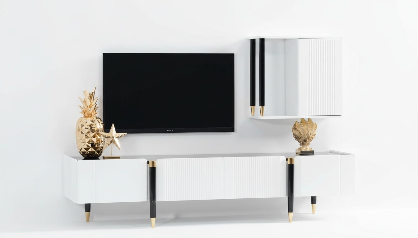 Sideboard cabinet tv wood lowboard dresser design furniture new living wall rtv cabinet