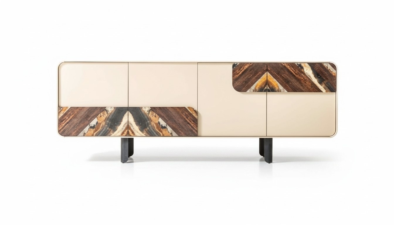 Sideboard Chest of Drawers Beige Wood Modern Furniture Cabinet Design