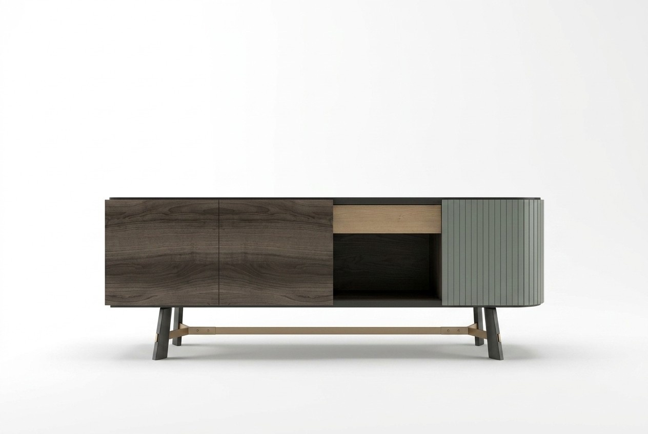 Sideboard Chest of Drawers Wood Sideboard Cupboard Dining Room Modern Black