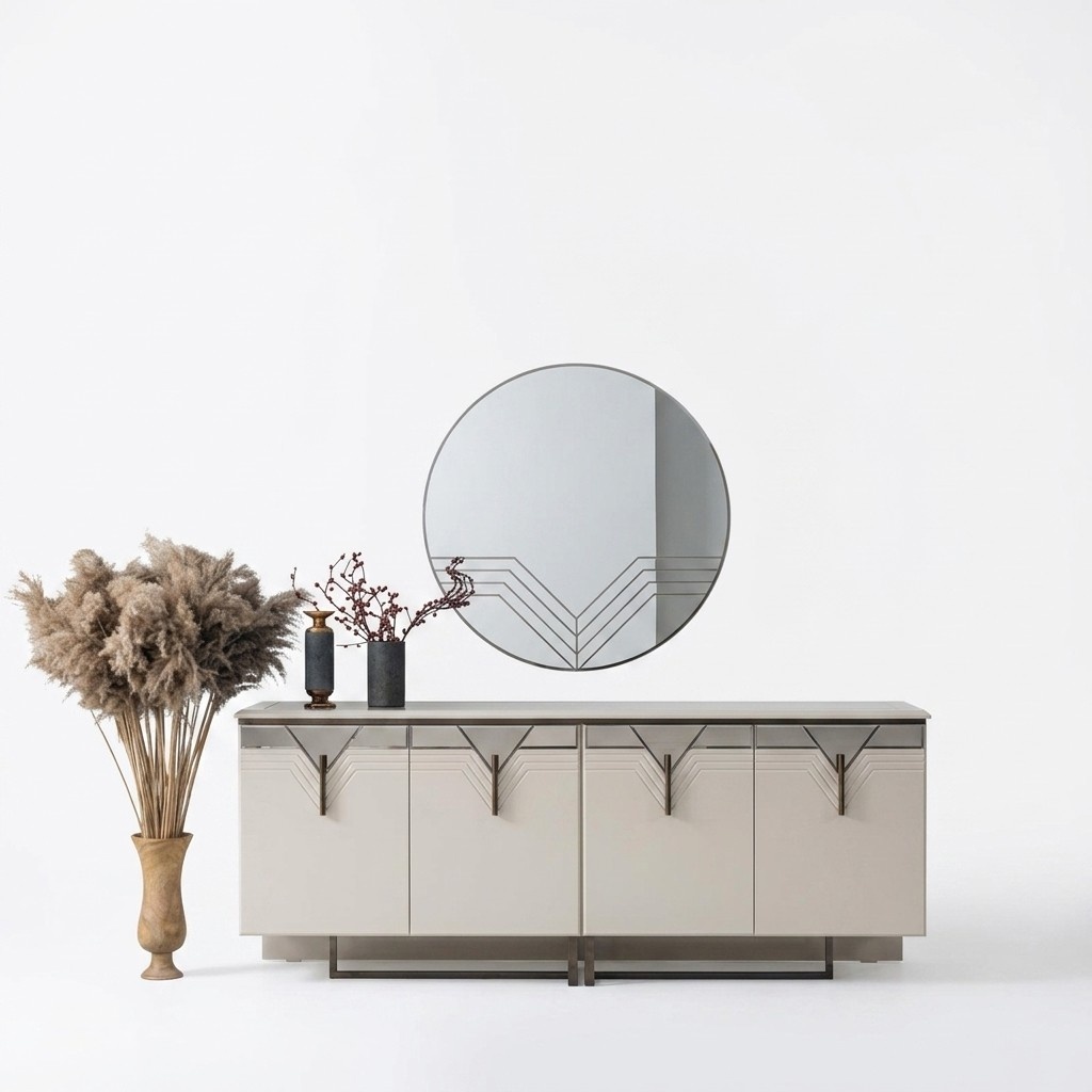 Sideboard Sideboard with mirror Wooden cabinet Chest of drawers Cabinet wood White