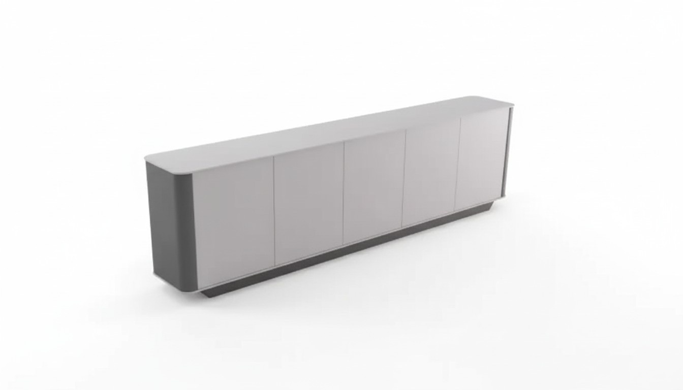 Sideboard documents modern chest of drawers cabinet wood office cabinet grey JV Möbel