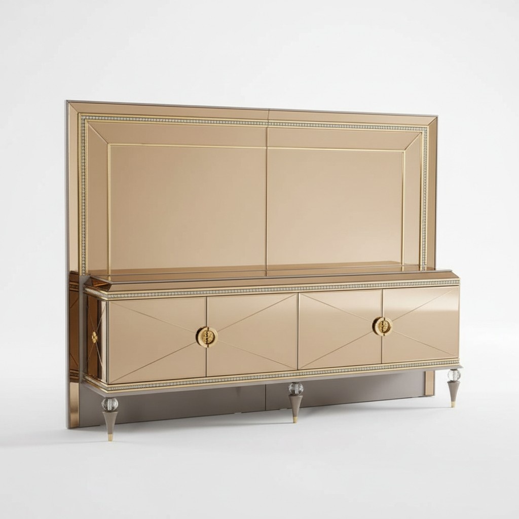 Sideboard dresser dressers luxury wood gold living room dresser mirror