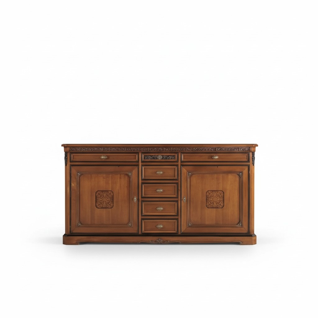 Sideboard Furniture Design Classic Chests of Drawers Wood Brown Luxury Wooden Cabinet
