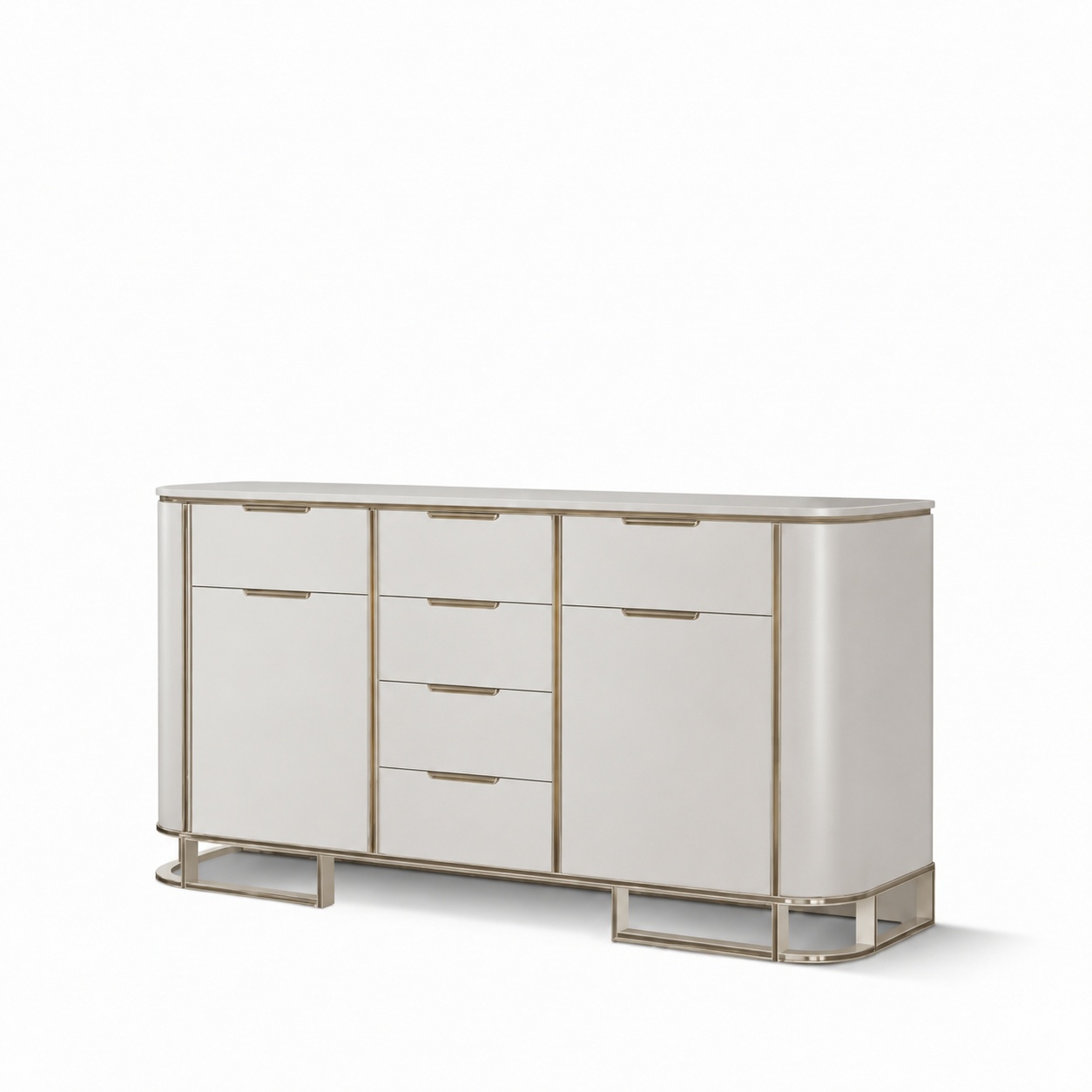 Sideboard Italian Wood Furniture Design Luxury White Chest of Drawers Cabinet New