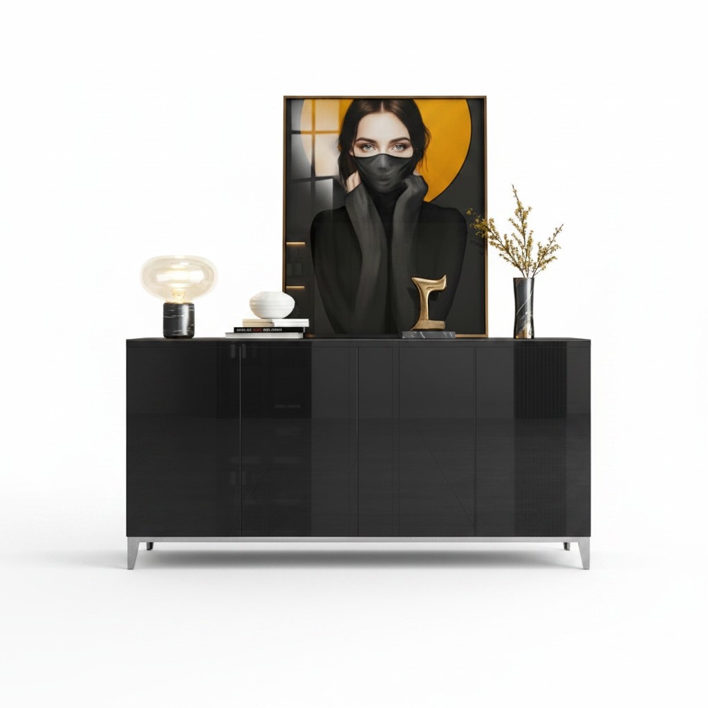 Sideboard Luxury Cabinet Shelf Wood Sideboard Living Room Modern Designer