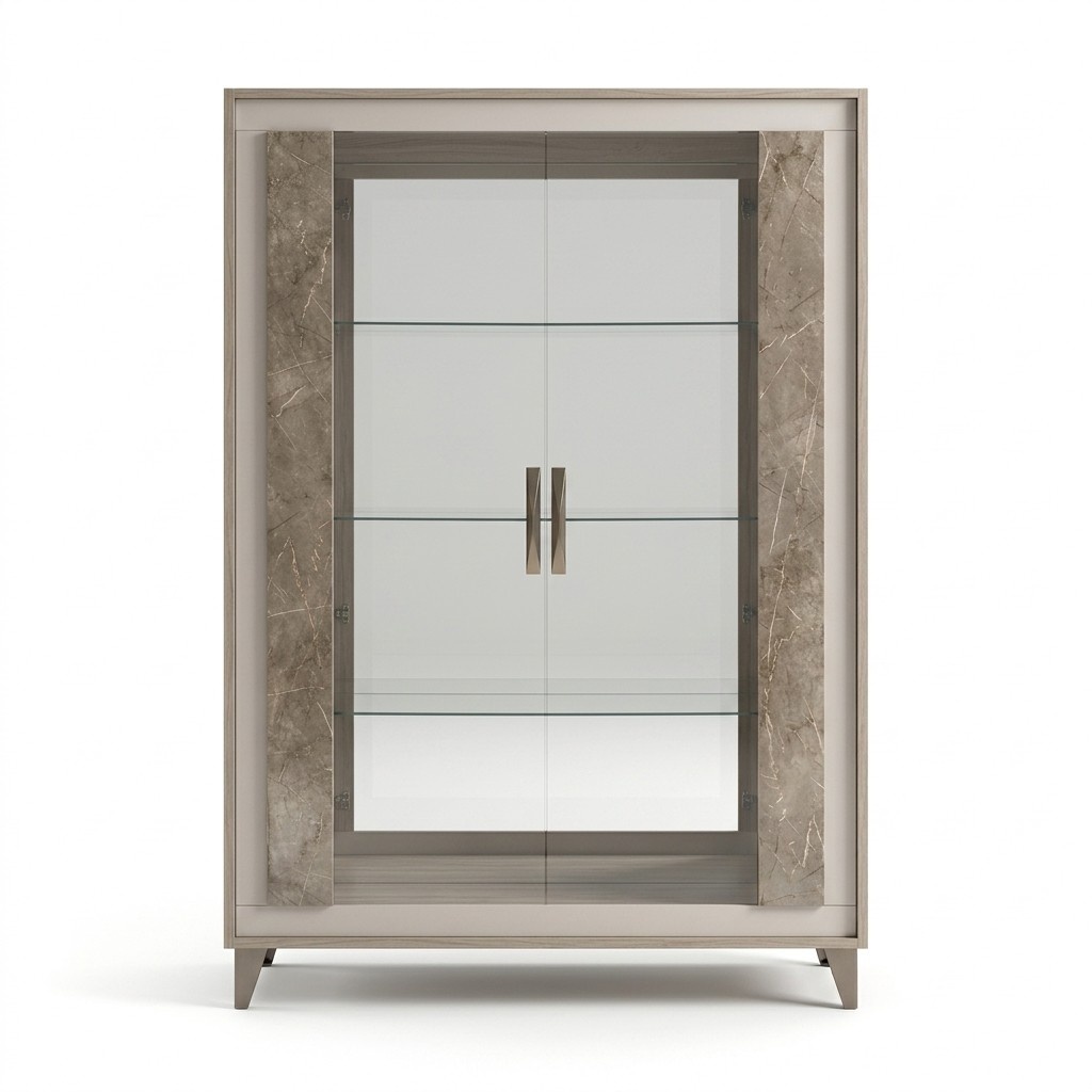 Sideboard Luxury Showcase Glass Cabinet Modern Style Italian Furniture
