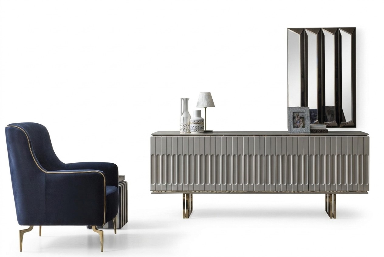 Set Sideboard Mirror Chest of Drawers Designer Luxury Cabinets Chests of Drawers Set