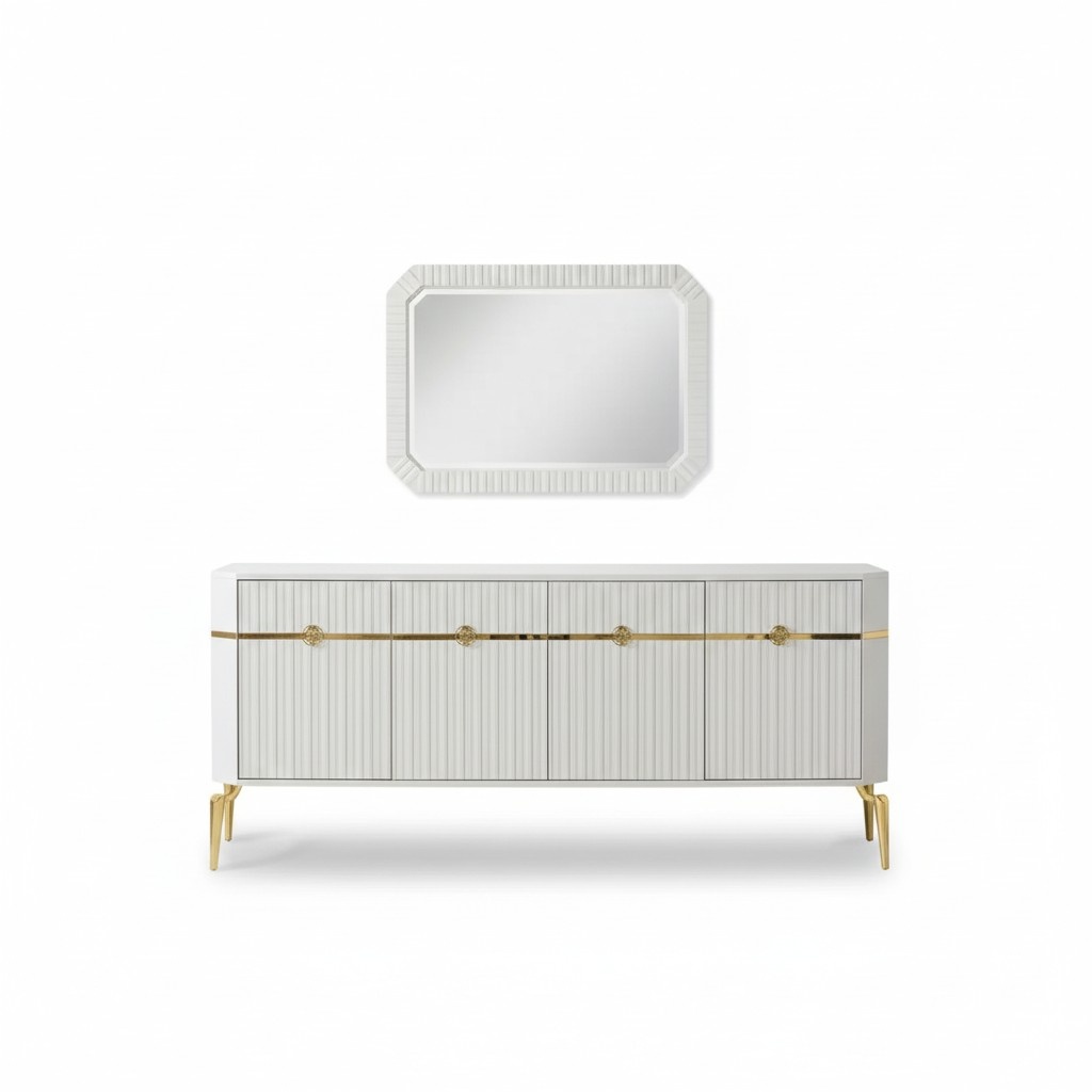 Sideboard mirror design furniture console wood living room designer