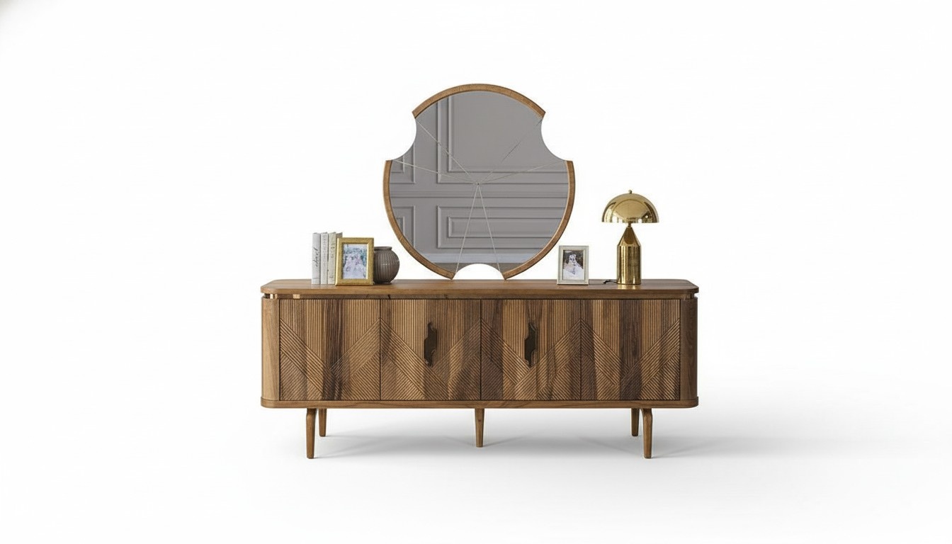 Sideboard mirror living room designer luxury chests of drawers modern brown new