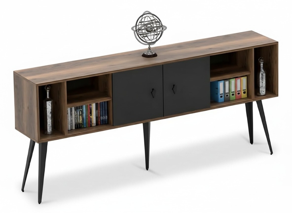 Sideboard Office Cabinet Chest of Drawers Filing Cabinet Study Brown Black