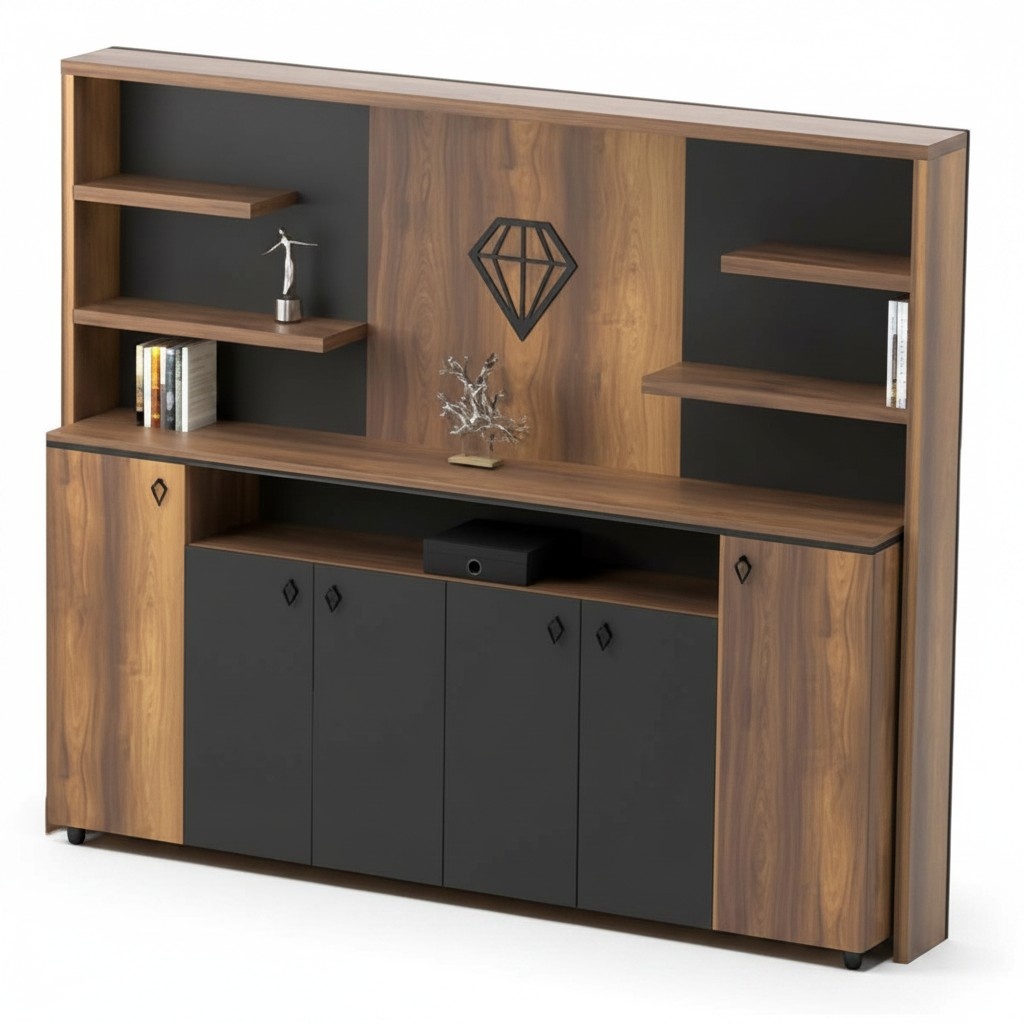 Sideboard Office Cabinet Filing Cabinet Archive Cabinet Brown Gray