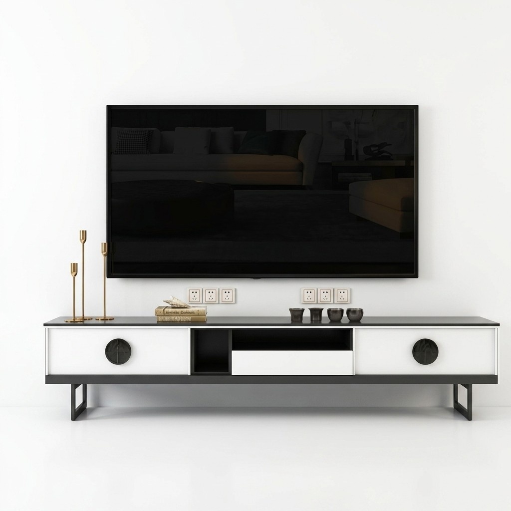 Sideboard RTV 200cm TV Cabinet Lowboard Sideboard Dresser Living Room Cabinet New