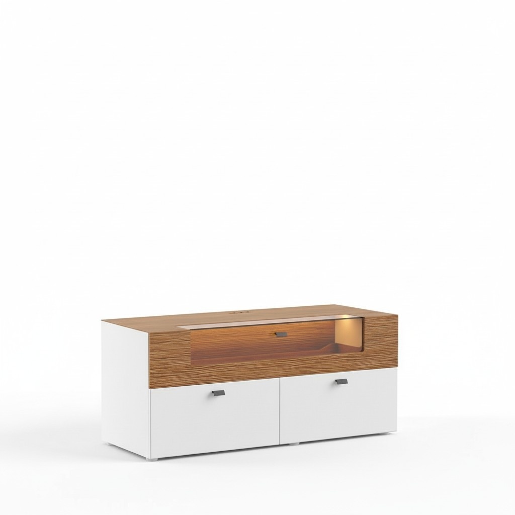 Sideboard TV Lowboard RTV xxl Cabinet Table Modern Living Room Wood 125x55cm