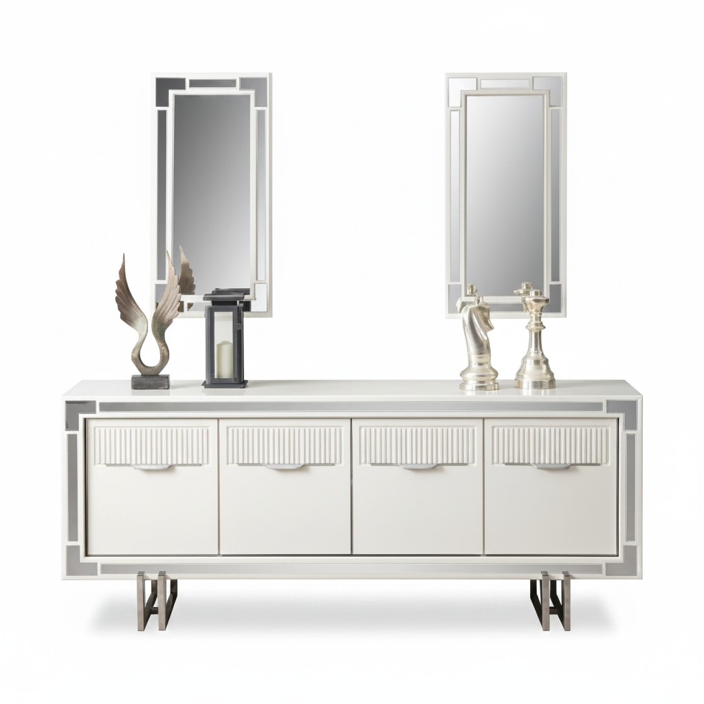 Sideboard Sideboard White Cabinet Chest of Drawers Wooden Cabinet Wood Dining Room