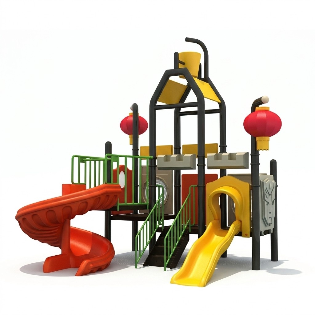 Slides in the children\'s pool Play tower with slides Activities in the water