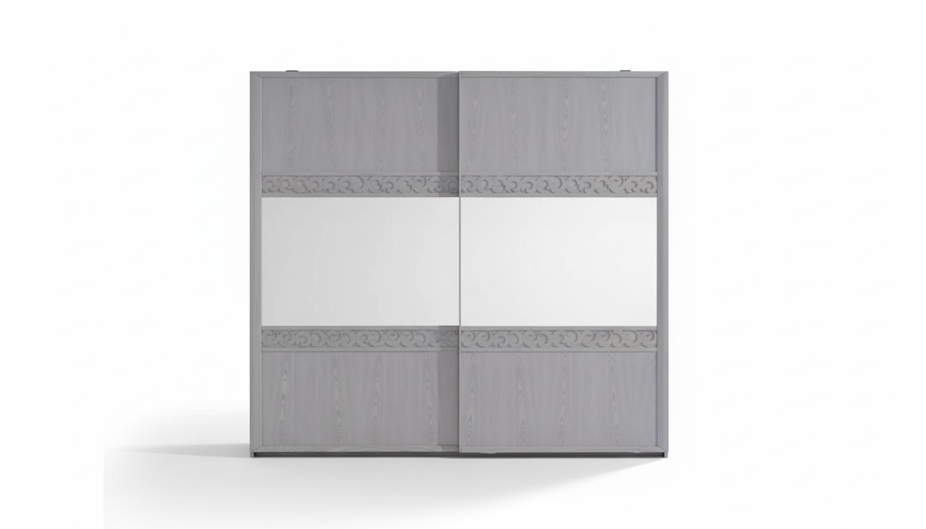 Sliding Door Wardrobe Wardrobe with Mirror Wood Luxury Modern