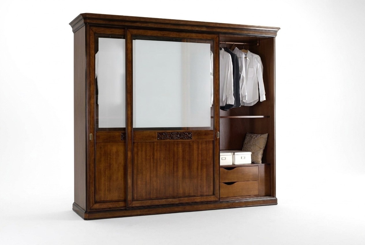 Sliding door wardrobe Furniture Furnishings Wood Italian bedroom wardrobes