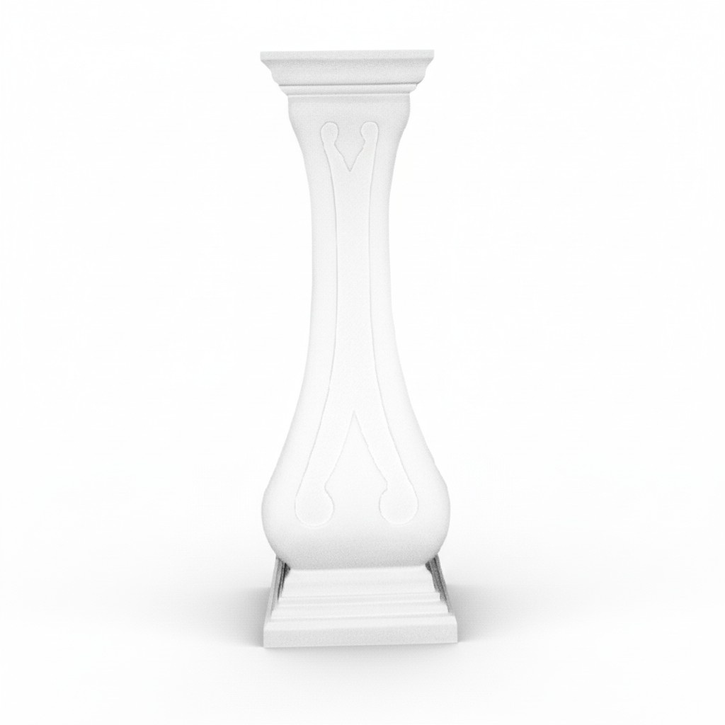 Classic style decorative acrylic/stucco flower/floor stand 70,5 cm height, model - 1026