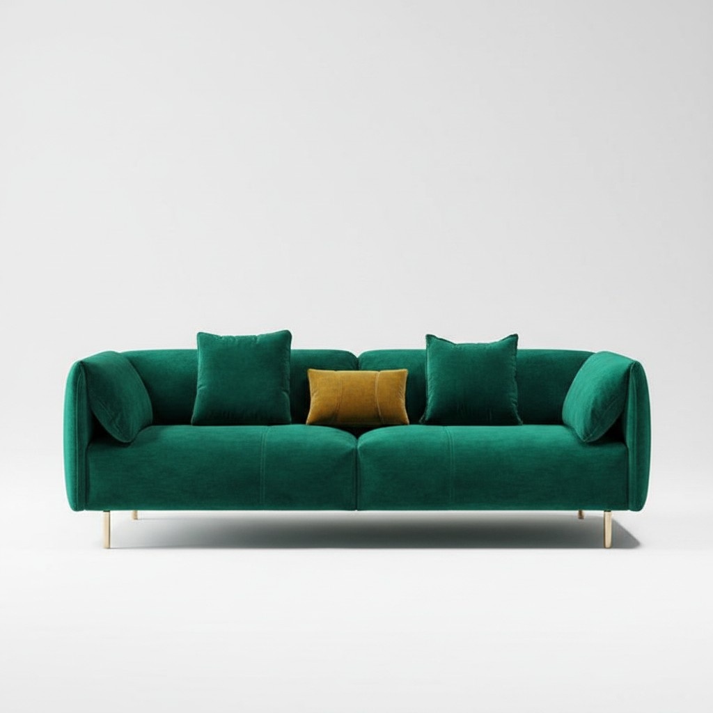 Sofa 2 Seater Velvet Two Seater Relax Velvet Wood Club Seat Design Couch Lounge