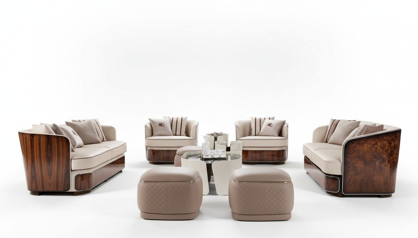 Sofa 3 Seater Beige Living Room Modern Design Couches Luxury Furniture Leather Sofa New