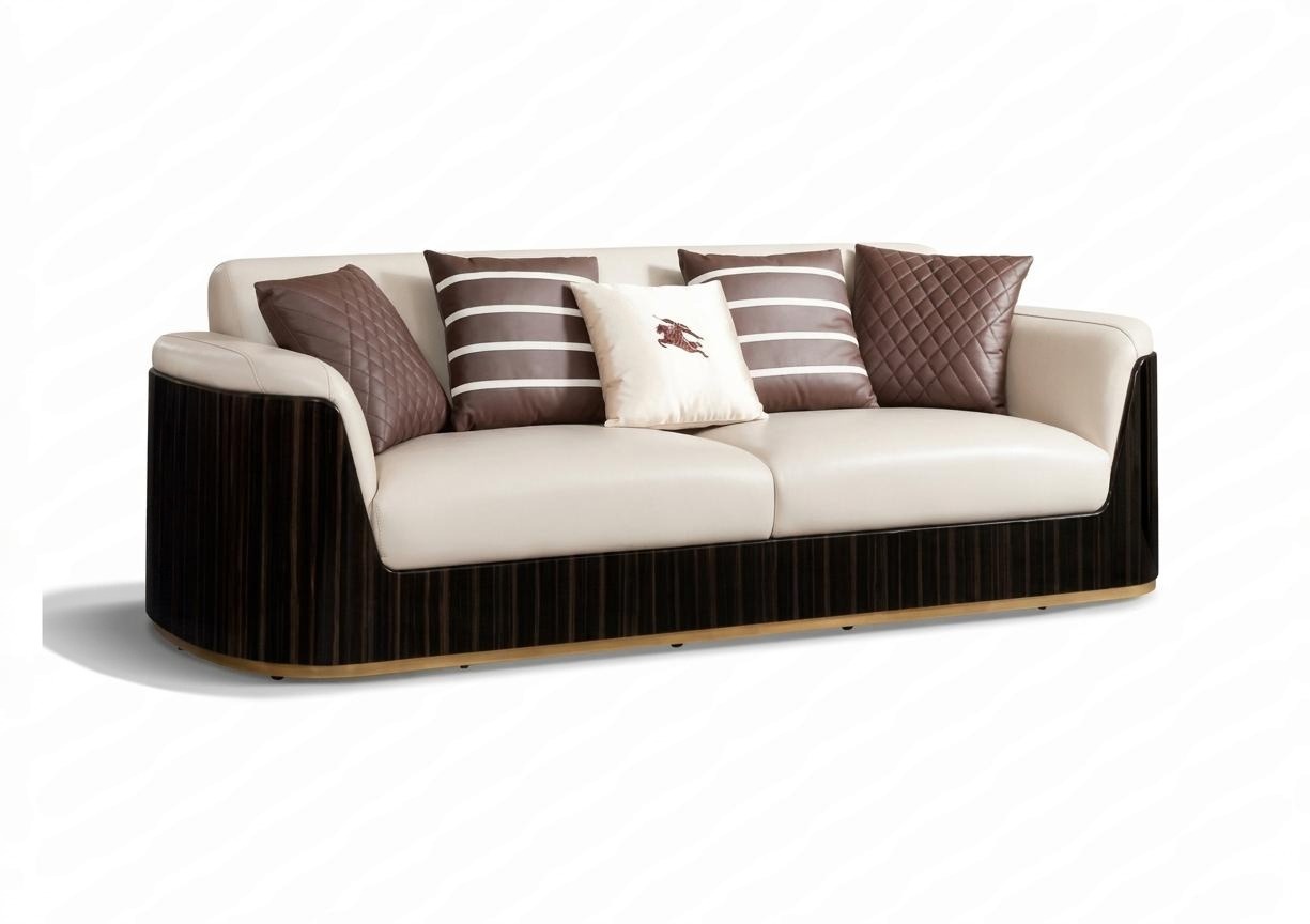 Sofa 3 seater beige modern design couches leather sofas new creative furniture luxury