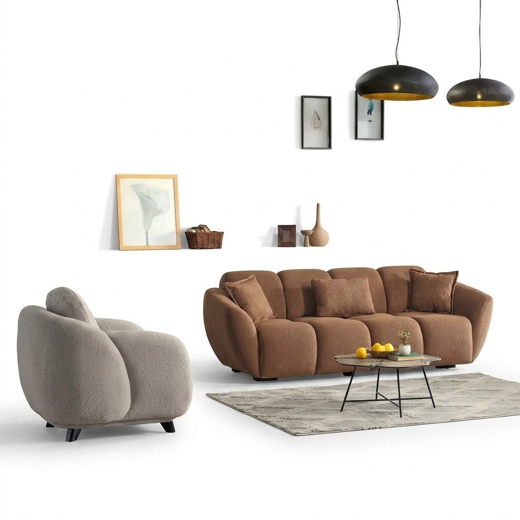 3-seater sofa couch seating group armchair sofa set living room furniture 2-piece set